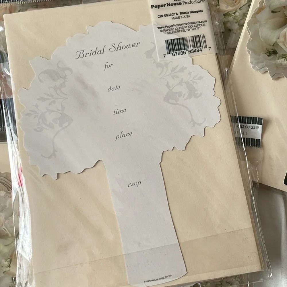 Paper House‎ Productions Bridal Shower Bouquet Theme Invites